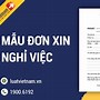 Mẫu Văn Bản Đơn Xin Thôi Việc